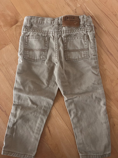 Peek Dungarees Khaki Pants XL/ 18-24 months , Kids 24 Month (18-24M)
