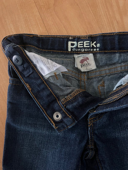Peek Dungarees Dark Blue Jeans 12-18 months , Kids 18 Month (12-18M)