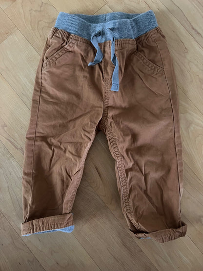 Hanna Andersson 6-12 Months Lined Jogger Pants, Kids 12 Month (9-12M)