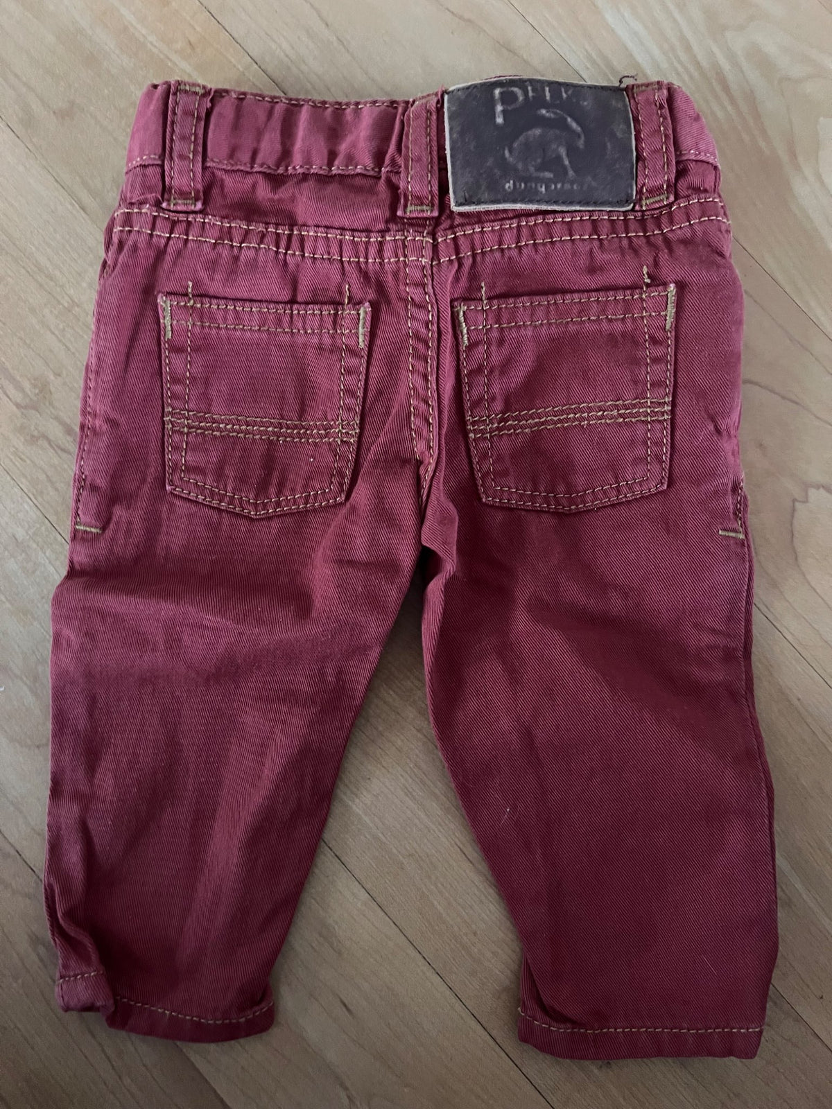 Peek Dungarees Red Pants 3-6 Months, Kids 6 Month (3-6M)