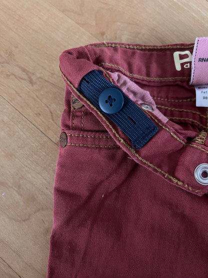 Peek Dungarees Red Pants 3-6 Months, Kids 6 Month (3-6M)