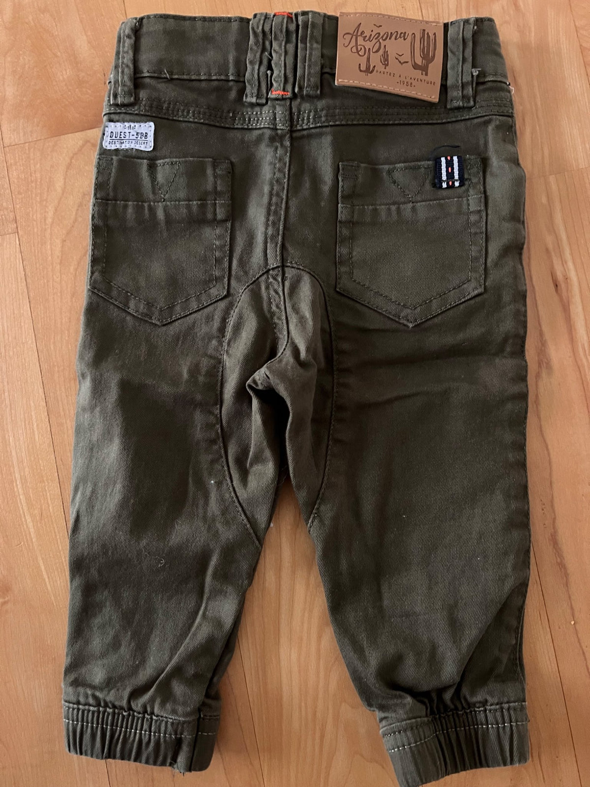 Le Chat Botté Olive Green Pants - Size 9m, Kids 9 Month (6-9M)