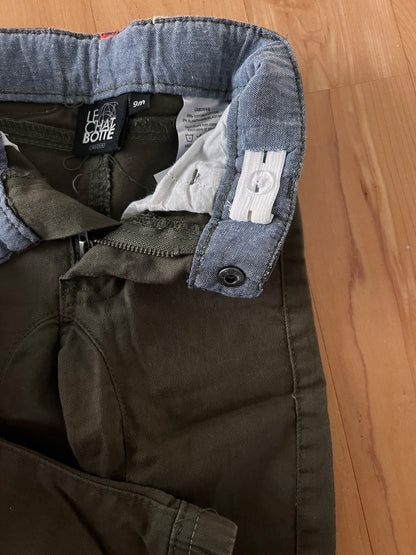 Le Chat Botté Olive Green Pants - Size 9m, Kids 9 Month (6-9M)