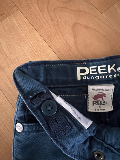Peek Dungarees Blue Baby Jeans 3-6 months , Kids 6 Month (3-6M)