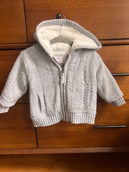 Hanna Andersson Sherpa-Lined Knit Hoodie 3-6 months, Kids 6 Month (3-6M)
