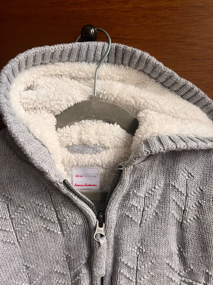 Hanna Andersson Sherpa-Lined Knit Hoodie 3-6 months, Kids 6 Month (3-6M)