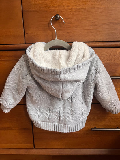 Hanna Andersson Sherpa-Lined Knit Hoodie 3-6 months, Kids 6 Month (3-6M)