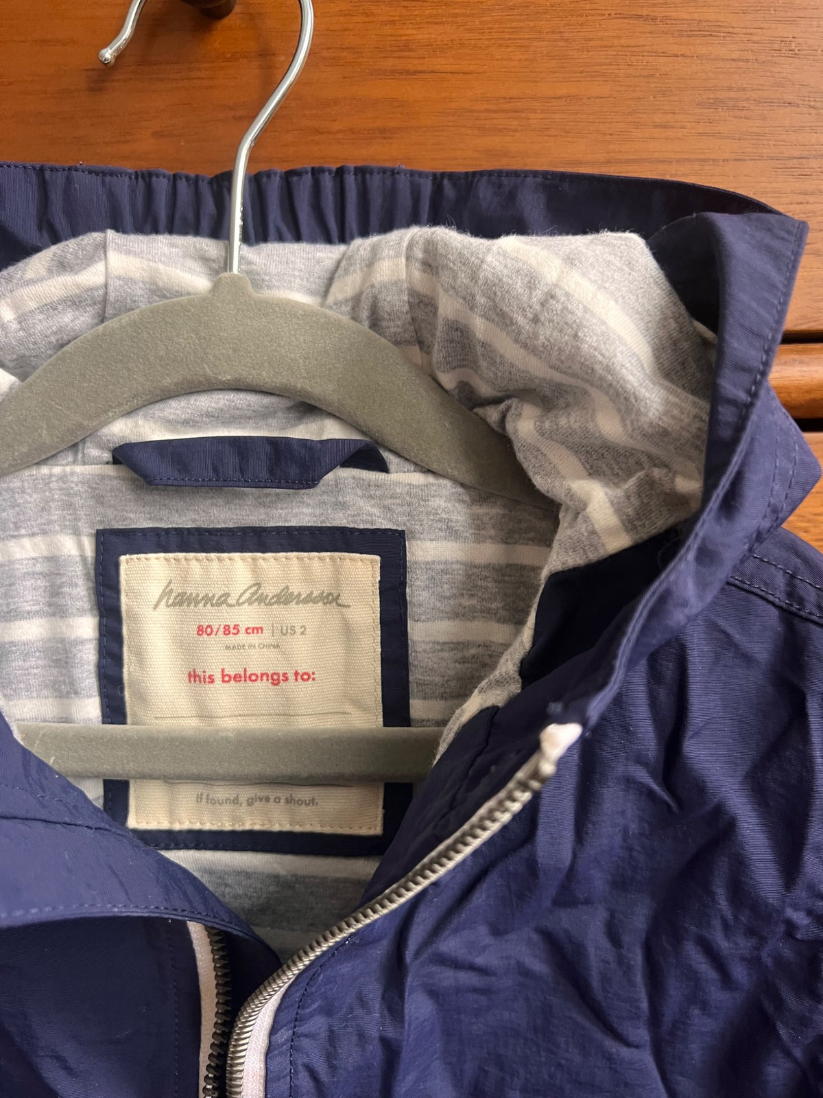 Hanna Andersson Hooded Windbreaker Jacket 2T, Kids 2T