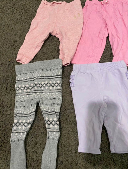 Set of 8 baby girl pants , Kids 6 Month (3-6M)