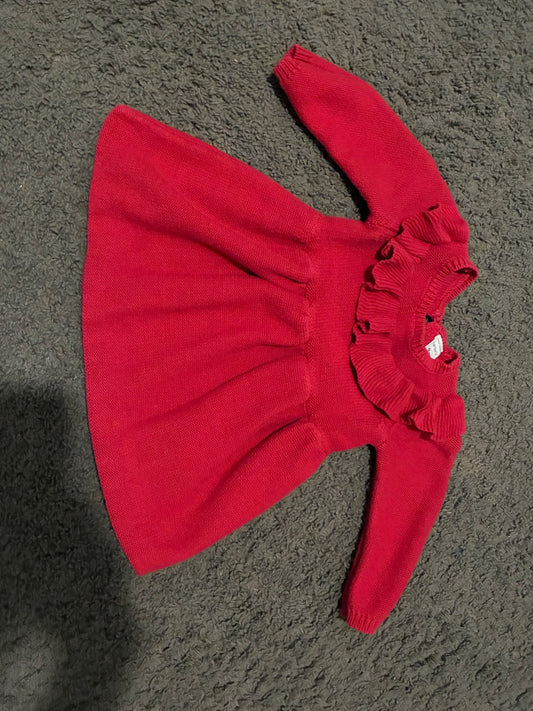 Girls 6-9mo th long sleeve knit dress , Kids 9 Month (6-9M)