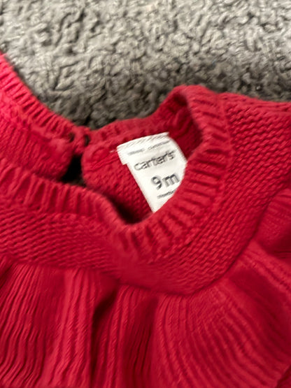 Girls 6-9mo th long sleeve knit dress , Kids 9 Month (6-9M)