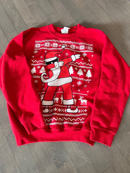Dabbing Santa Sweater, Kids 10 (medium)