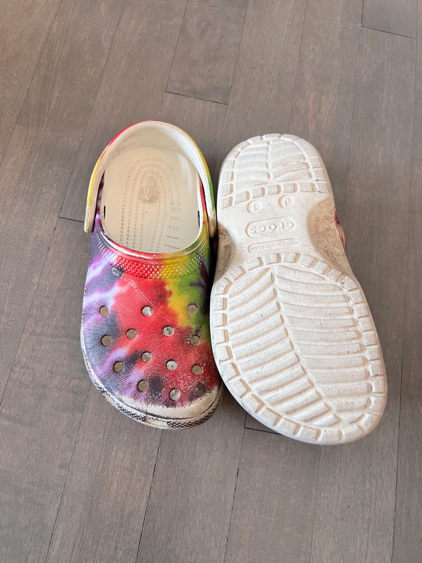 Rainbow Crocs, Shoes 1 (Kids:4-8yr)