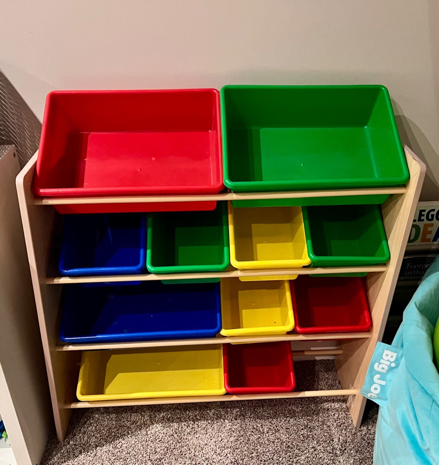 Multicoloured storage bin