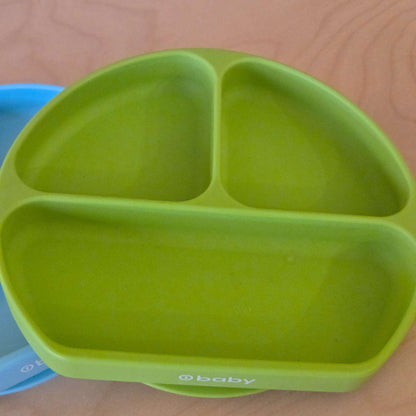 Silicone Plate Set - Green & Blue