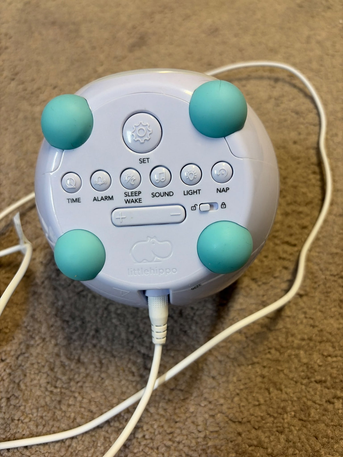Little hippo ready to rise sleep trainer night light