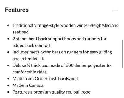 Wood Toboggan