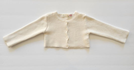 Zara cropped cardigan, ecru, 9-12 months, like new, Kids 12 Month (9-12M)