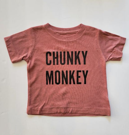 Aspen + Company, Chunky Monkey t-shirt, mauve, 6-12 months, VGUC, Kids 12 Month (9-12M)