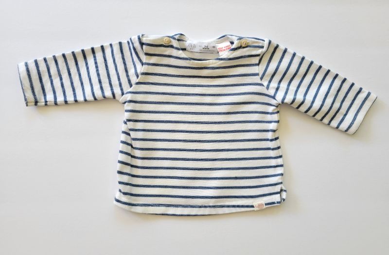 Zara, stripe shirt, 3-6 months, EUC