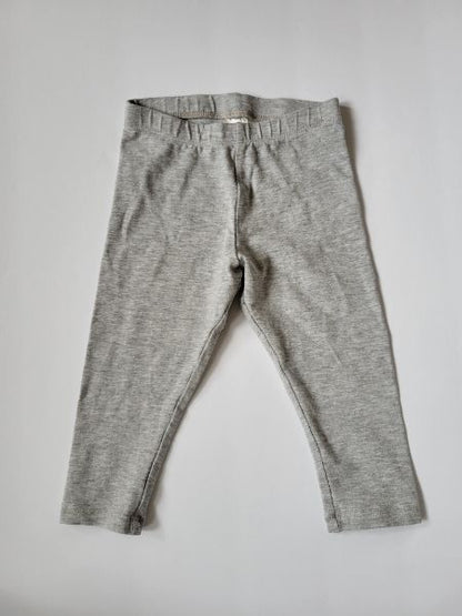 H&M, grey leggings, like new, 9-12 months, like new, Kids 12 Month (9-12M)