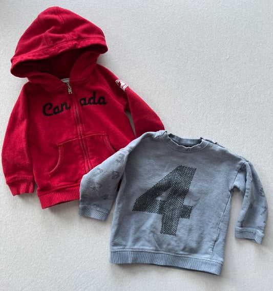 Two Sweatshirts, Canadiana, H&M, 18-14 months, Kids 24 Month (18-24M)