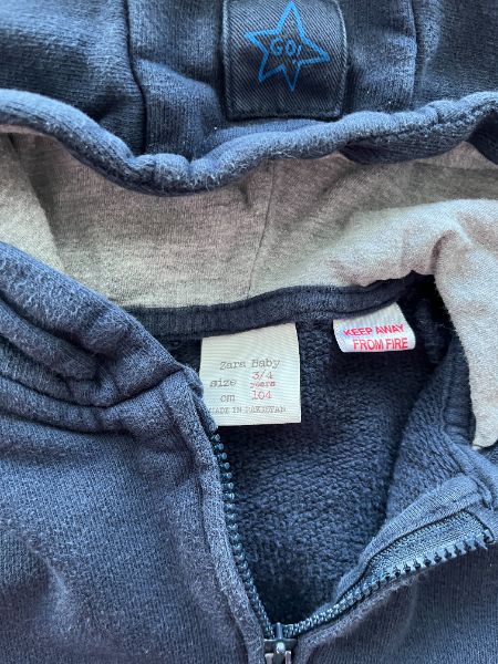 Zara Baby Blue Zip Up Sweatshirt, 3/4 years, Kids 3T