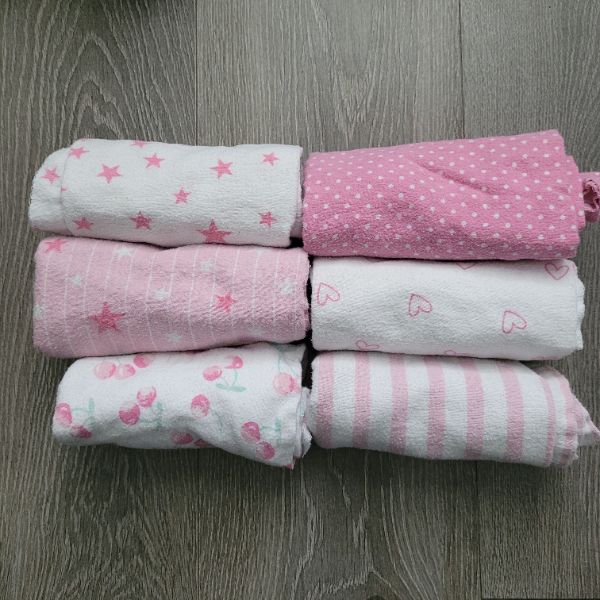 Set of 6 Receiving Blankets