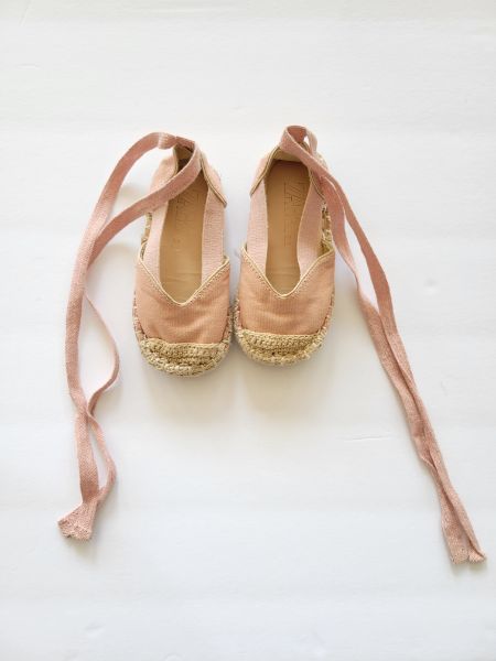 Zara, pink tie espadrilles, EUR 22 (US 6.5), EUC