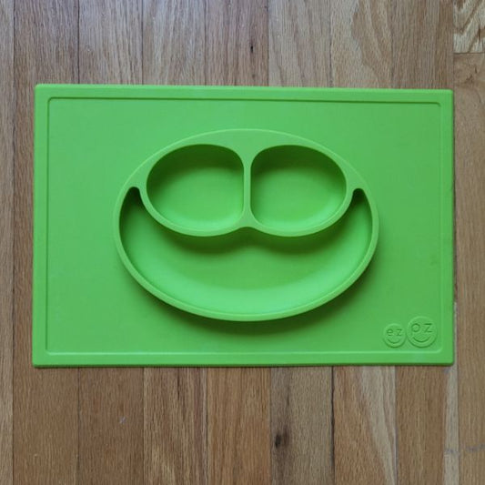 EzPz Lime Green Happy Mat (1)