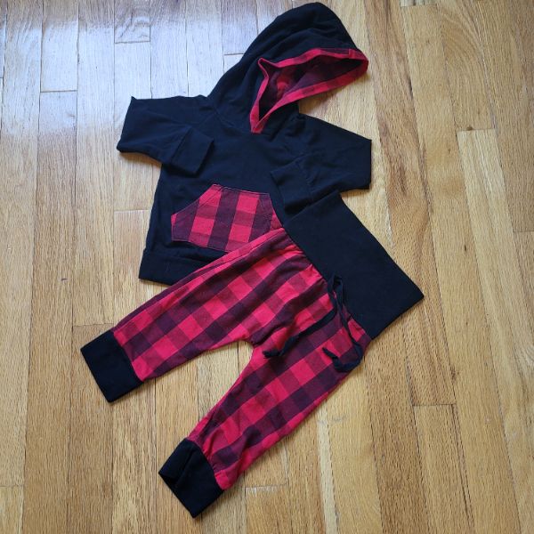 6M plaid set (not flannel), Kids 6 Month (3-6M)