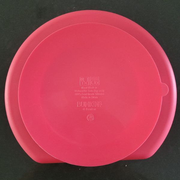 Bumkins Silicone Grip Dish - Pink