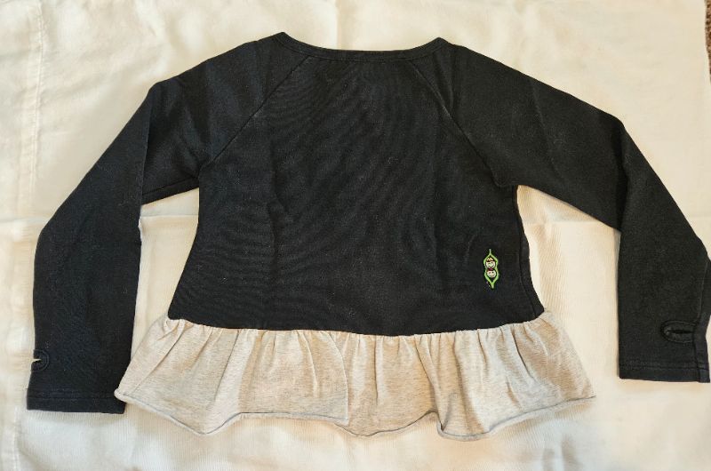 girls sweater, black, size 4, Peekaboo Beans