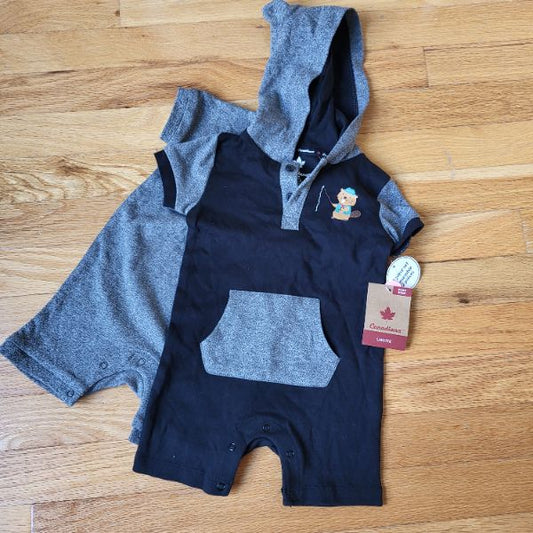 Canadiana 2 Piece Romper Set 3-6M, Kids 6 Month (3-6M)