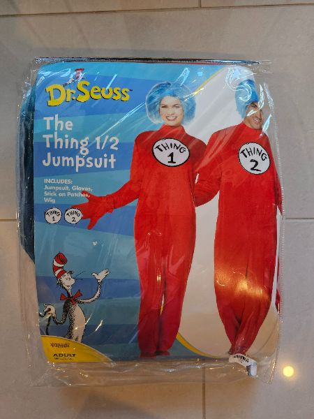 Halloween Dr. Seus Cat in the Hat & Thing 1/2 Family Costumes