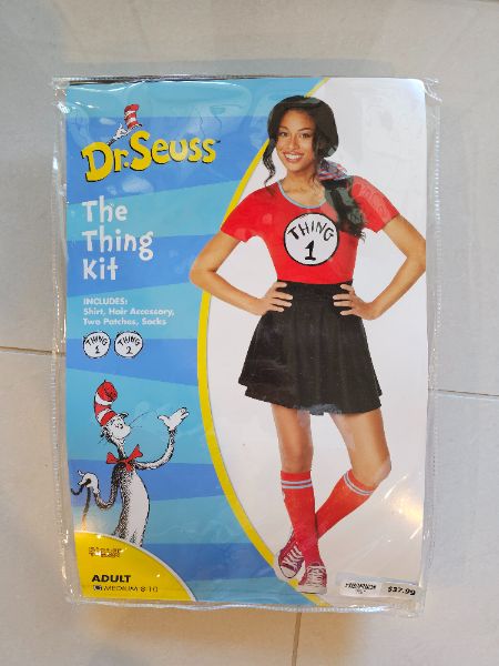 Halloween Dr. Seus Cat in the Hat & Thing 1/2 Family Costumes