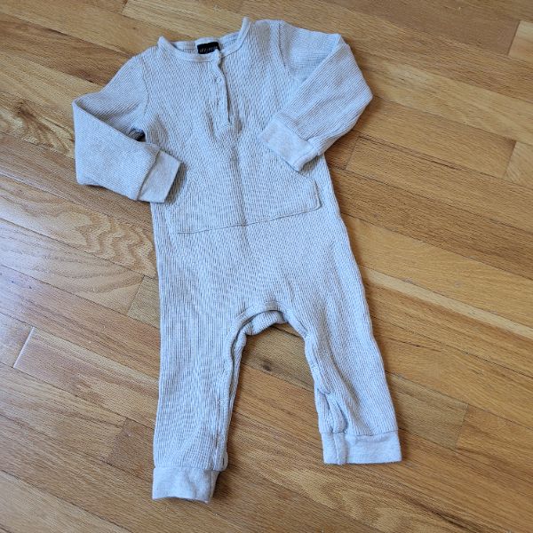 Little Bipsy 2T-3T Waffle Knit Romper (Ash Grayish), Kids 3T