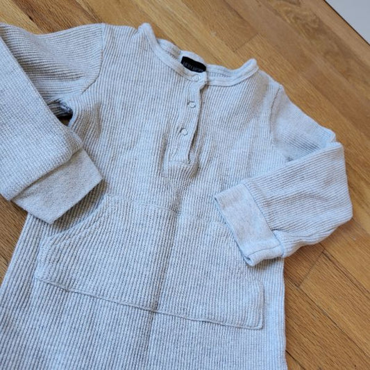 Little Bipsy 2T-3T Waffle Knit Romper (Ash Grayish), Kids 3T