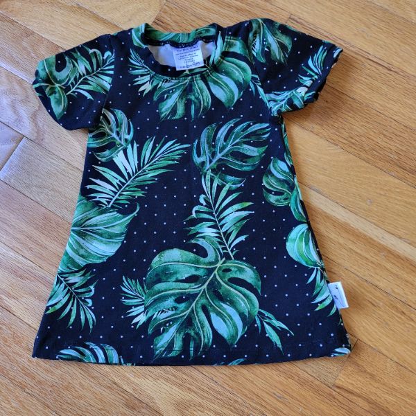 The Kids Closet 6-9M Tropical Monstera Dress (Small Shop), Kids 9 Month (6-9M)