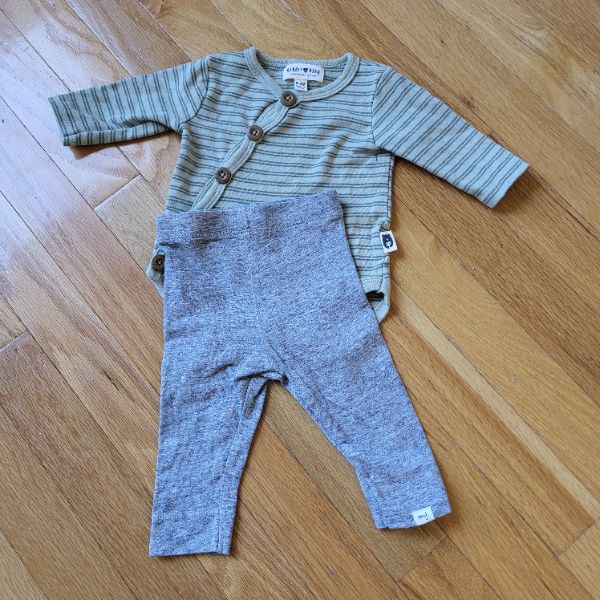 Miles The Label + Rabbit & Bear 0-3M Outfit , Kids 3 Month (0-3M)