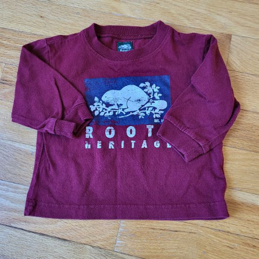 Roots Heritage long sleeve Tshirt S/P (3-6M), Kids 6 Month (3-6M)