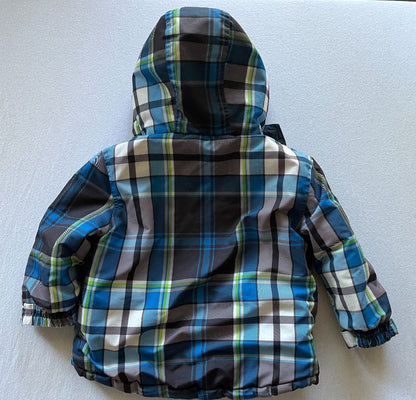 Joe Fresh Winter Jacket, Blue Plaid, Size 2, Kids 2T