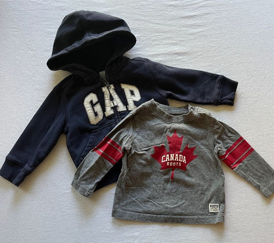 GAP Sweater and Roots T-shirt, 12-18 months, Kids 18 Month (12-18M)