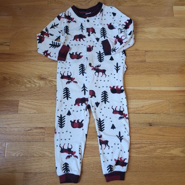 Urban Kids 2T Holiday Pajama  Romper with "Butt Flap", Kids 2T