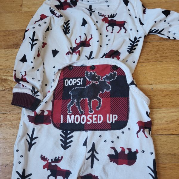 Urban Kids 2T Holiday Pajama  Romper with "Butt Flap", Kids 2T