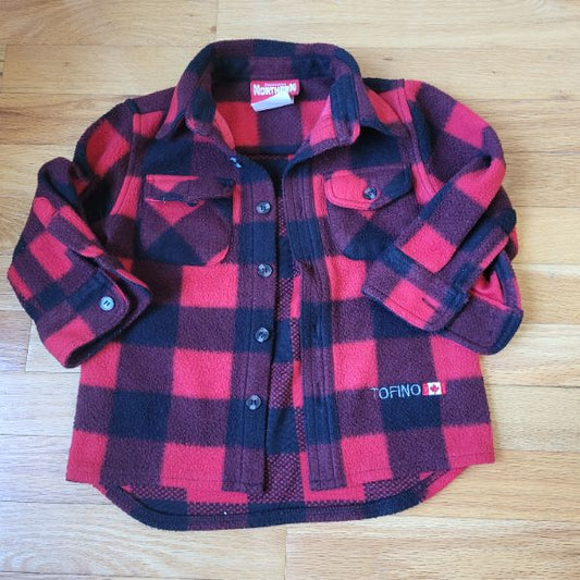 Tofino Buffalo Plaid Fleece-ish Sweater Jacket 2T, Kids 2T