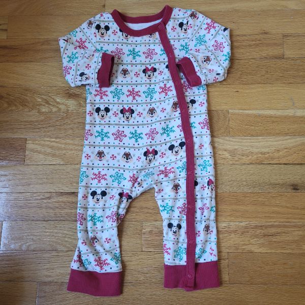 Disney Baby 12-18 Christmas Holiday Romper, Kids 18 Month (12-18M)