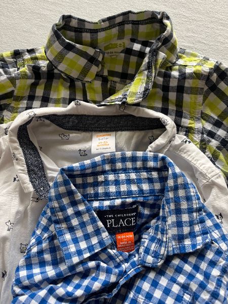 Boys Dress Shirt Bundle, 3 Collared Tops, 18-24 months, Kids 24 Month (18-24M)