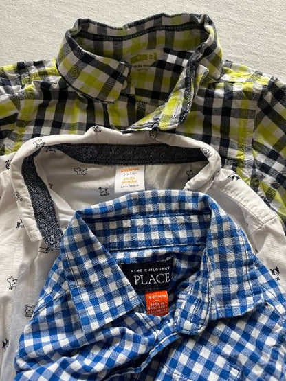 Boys Dress Shirt Bundle, 3 Collared Tops, 18-24 months, Kids 24 Month (18-24M)