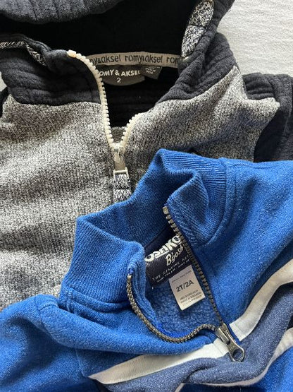 Two Boys Sweatshirts, size 2, Oshkosh/Romy & Aksel, Kids 2T